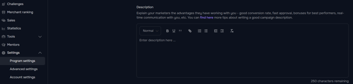 description edit